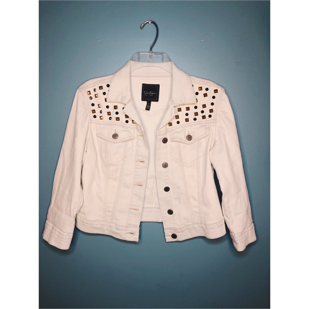 Jessica Simpson Crop Jean Jacket Lightwash